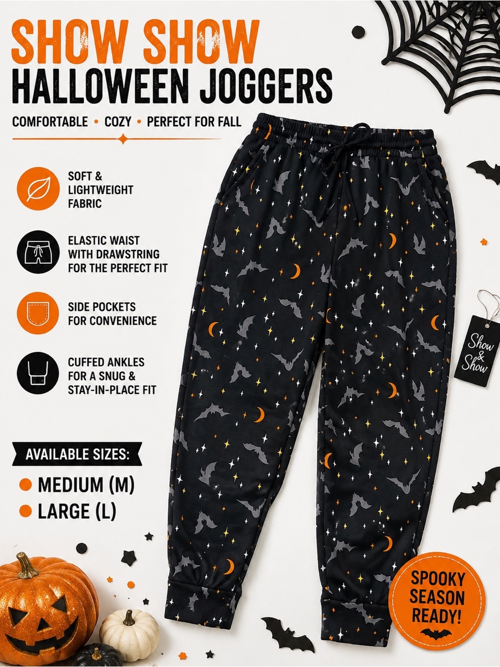 Black Halloween Joggers Unisex